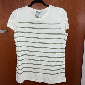 Women’s T-Shirt Beaded Striped